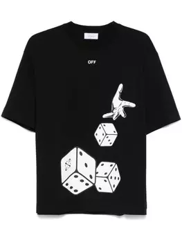 Off-White футболка Dices Skate, черный