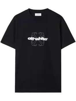 Off-White футболка Flock Arrow, черный