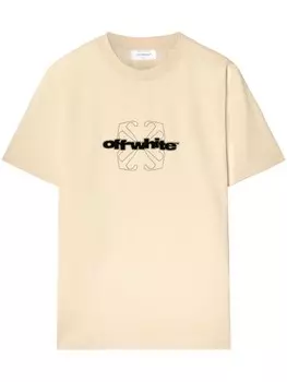 Off-White футболка Flock Arrow, нейтральный цвет