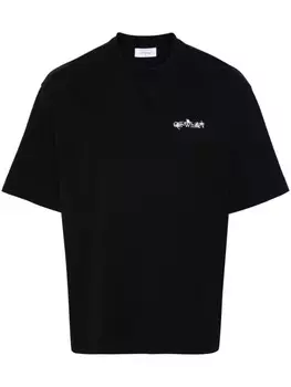 Off-White футболка Flower Arrow, черный