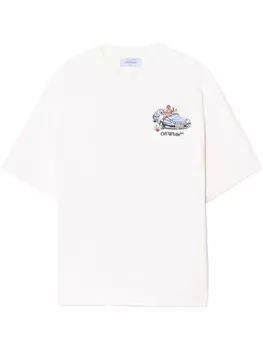 Off-White футболка Fresco Arrow, белый