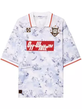 Off-White футболка Fresco Soccer, фиолетовый