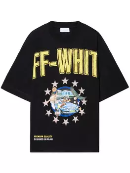 Off-White футболка Fresco Star Over, черный