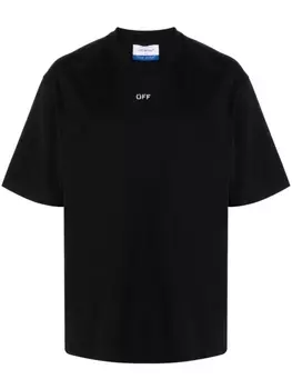 Off-White футболка Off Stamp, черный