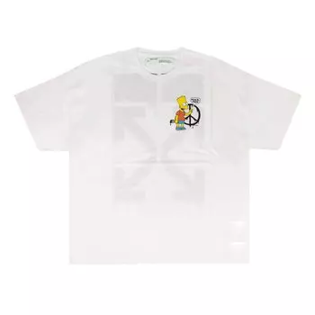 Off-White Футболка оверсайз Bart Peace Белый
