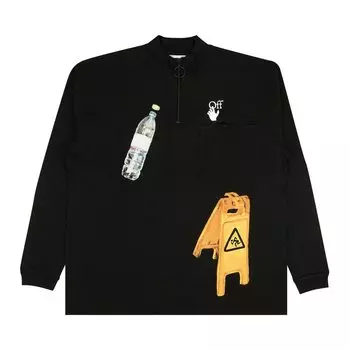 Off-White Футболка Pascal Medicine на молнии, Черная