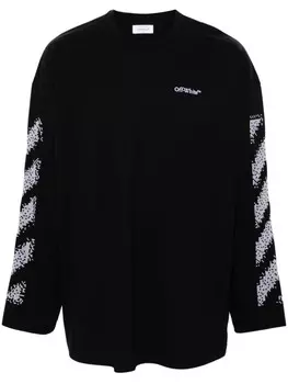 Off-White футболка Pixel Diagonal, черный