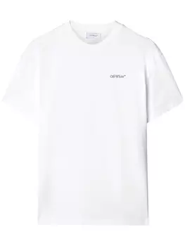 Off-White футболка с цветочным принтом, белый