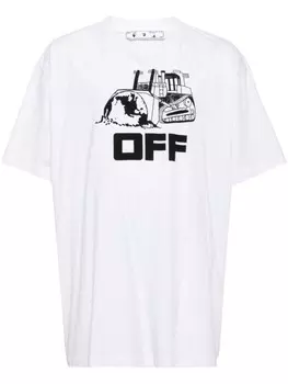 Off-White футболка с графичным принтом, белый