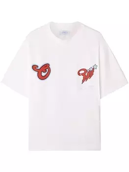 Off-White футболка с графичным принтом, белый