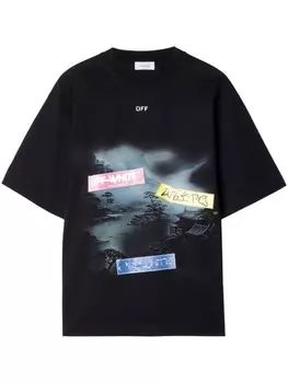 Off-White футболка с графичным принтом, черный