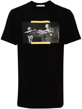 Off-White футболка с графичным принтом, черный