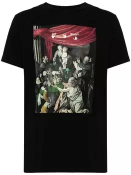 Off-White футболка с графичным принтом, черный