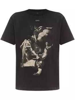 Off-White футболка с графичным принтом, черный