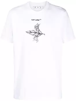 Off-White футболка с короткими рукавами и графичным принтом, белый