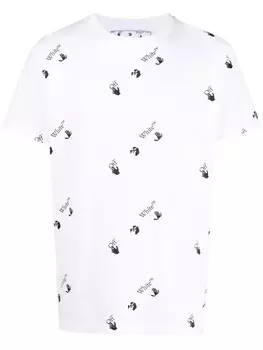 Off-White футболка с короткими рукавами и логотипом, белый