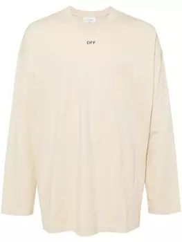 Off-White футболка с короткими рукавами, нейтральный цвет