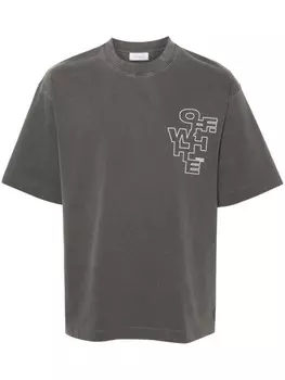Off-White футболка с логотипом Arrows, серый