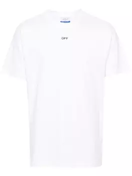 Off-White футболка с логотипом, белый