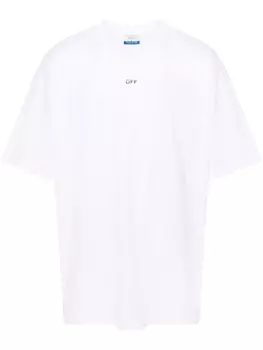 Off-White футболка с логотипом, белый