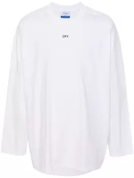 Off-White футболка с логотипом, белый