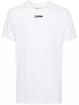 Off-White футболка с логотипом, белый
