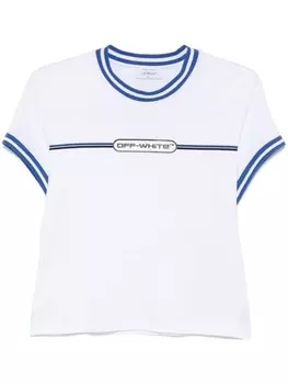 Off-White футболка с логотипом, белый