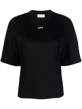 Off-White футболка с логотипом, черный