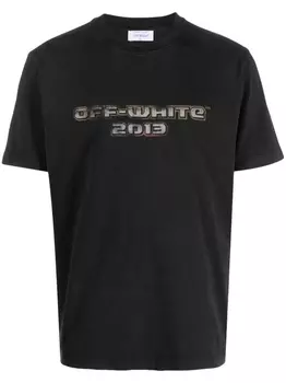 Off-White футболка с логотипом, черный