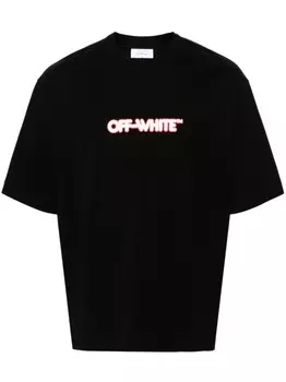 Off-White футболка с логотипом, черный