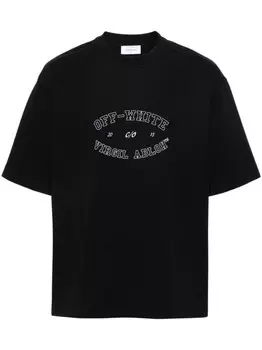Off-White футболка с логотипом, черный