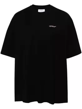 Off-White футболка с логотипом, черный