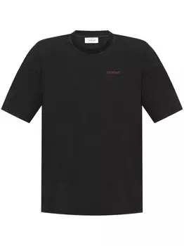 Off-White футболка с логотипом, черный