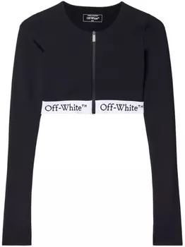 Off-White футболка с логотипом, черный