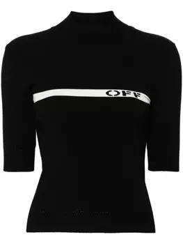 Off-White футболка с логотипом, черный