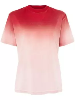 Off-White футболка с логотипом, красный