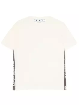 Off-White футболка с логотипом, нейтральный цвет