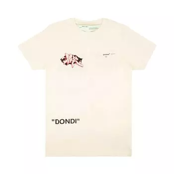 Off-White Футболка с логотипом в стиле граффити, цвет Белый