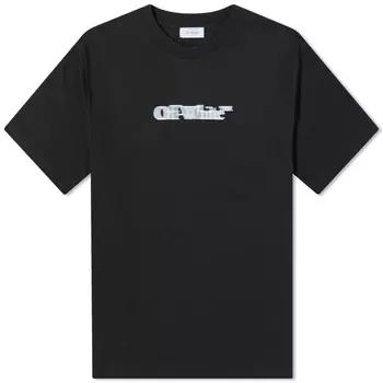Off-White футболка с логотипом в виде книги, черный