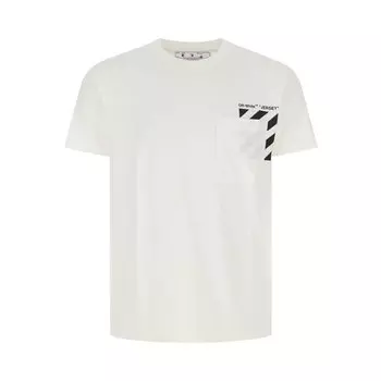 Off-White Футболка с полосками Diag, цвет Белый
