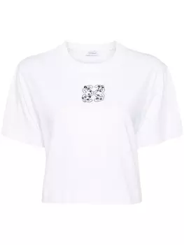 Off-White футболка с принтом Bling Leaves Arrows, белый