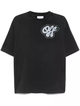 Off-White футболка с принтом, серый