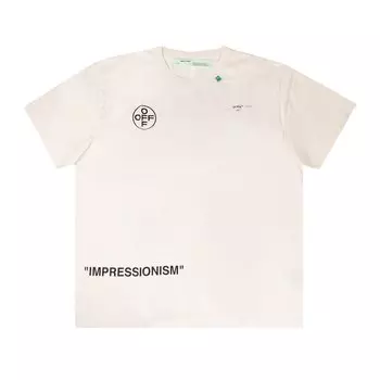 Off-White Футболка с трафаретным логотипом Белая