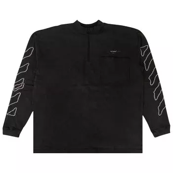 Off-White Футболка с воротником-стойкой Серая