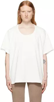 Off-White футболка с вырезами MM6 Maison Margiela