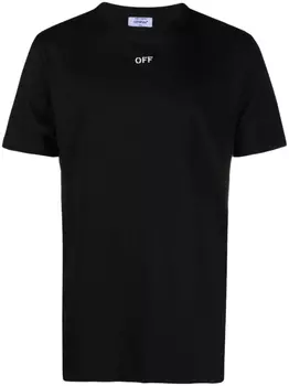 Off-White футболка с вышитым логотипом Arrows, черный