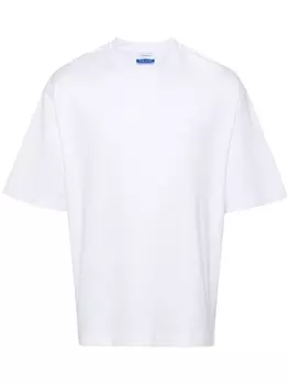 Off-White футболка с вышитым логотипом, белый
