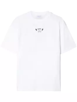 Off-White футболка с вышивкой Arrow, белый