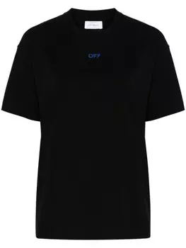 Off-White футболка с вышивкой Arrows, черный