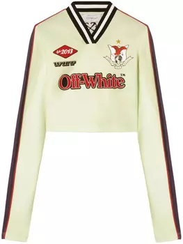 Off-White футболка Soccer, зеленый